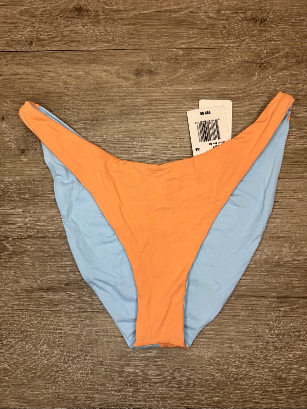 Colorblock Bikini Bottom Medium Reversible High Cut Cheeky Swim Bottom NWT